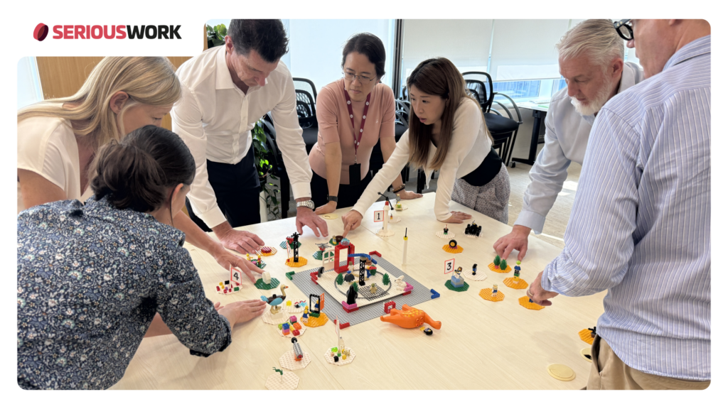 Group landscaping agents for their LEGO Serious Play Systems Model